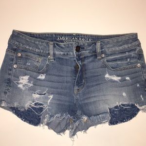 American Eagle Ripped Jean Shorts